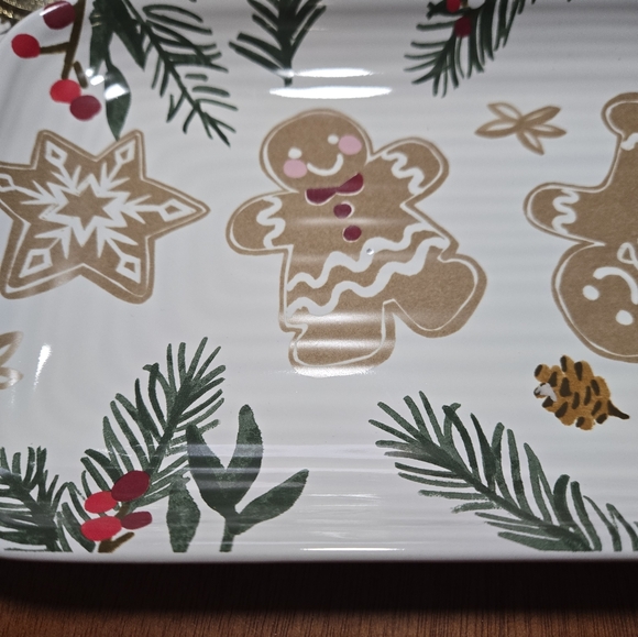 Stoneware Christmas bread or cheese plate - Picture 5 of 9